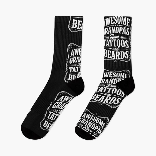 Item preview, Awesome Grandpas Have Tattoos and Beards – Funny Grandpa Typography Design designed and sold by TipTop GFX.