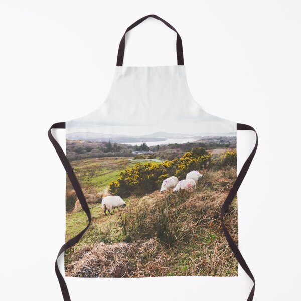 Item preview, Irish Sheep Grazing the Wild Connemara Hills designed and sold by AshleyMobleyArt.