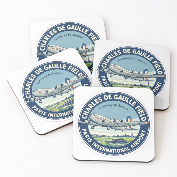 Artikelvorschau, Vintage-Flughafenabzeichen Charles de Gaulle (CDG), inspiriert von klassischen Reisegrafiken aus der Mitte des 20. Jahrhunderts. entworfen und verkauft von PIXEL POP DESIGNS - Beyond the Norm!.