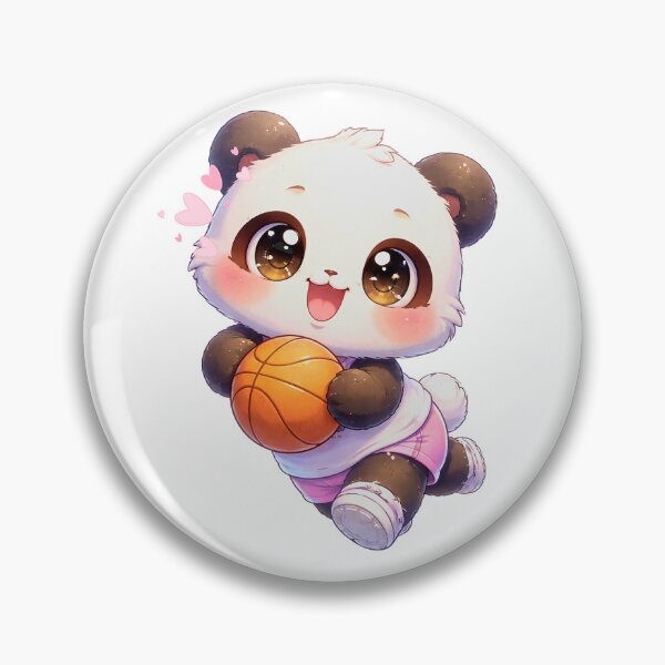 Artikelvorschau, Kawaii Panda spielt Basketball. entworfen und verkauft von Lylysun.