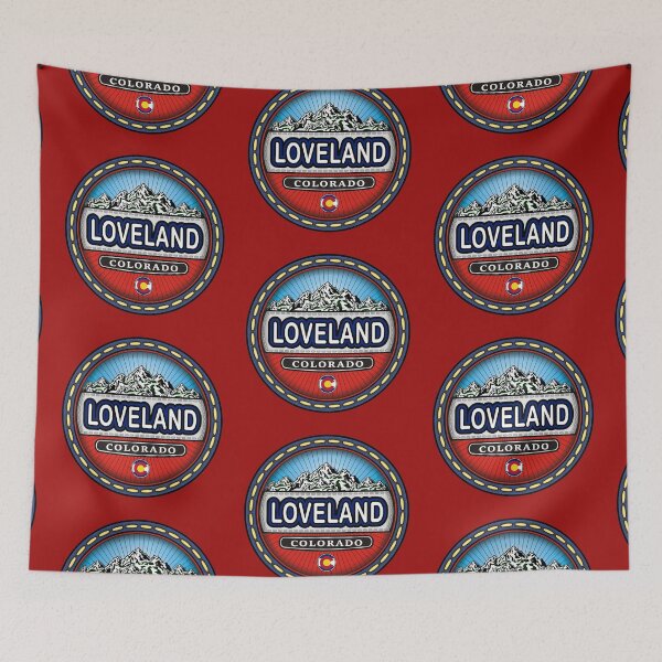 Item preview, Loveland Colorado stitching effect emblem designed and sold by studioss76.