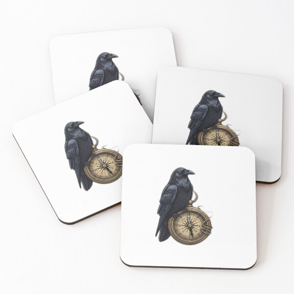 Item preview, Raven and Moon Compass Charm designed and sold by pumsquare.