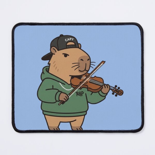 Item preview, Rap Capybara Violin Player – Whimsical Urban Music Design designed and sold by Dogandesighn.