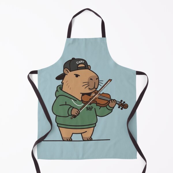 Item preview, Rap Capybara Violin Player – Whimsical Urban Music Design designed and sold by Dogandesighn.
