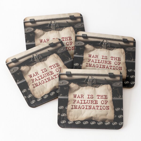 Item preview, War is the Failure of Imagination - Vintage Typewriter Art designed and sold by MakarenaCreate.