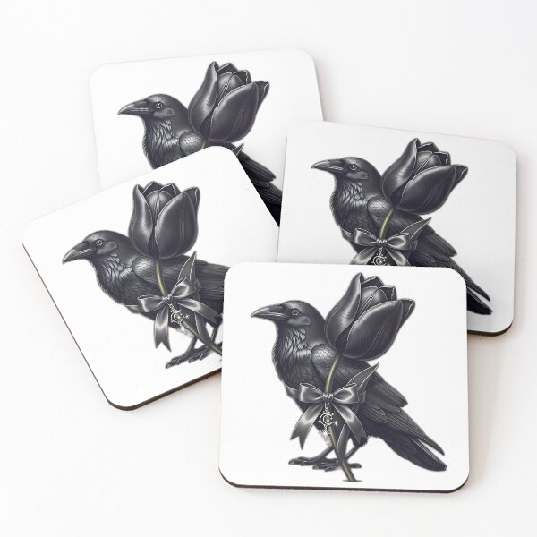 Item preview, Raven with Black Tulip Charm designed and sold by pumsquare.