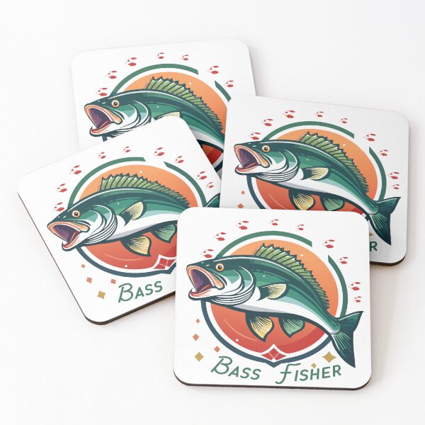 Item preview, Bass fishing Illustration "Bass Fisher" designed and sold by Art-Horizon.