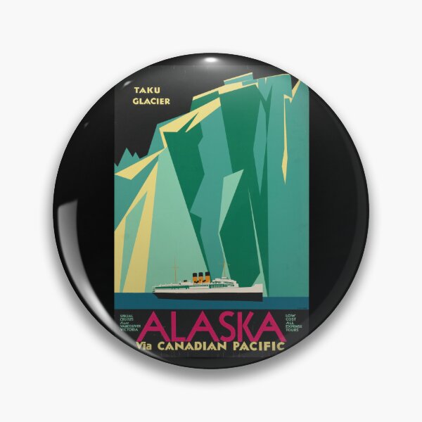 Item preview, Alaska Glacier Cruise Travel Vintage Poster designed and sold by blackdogshop.