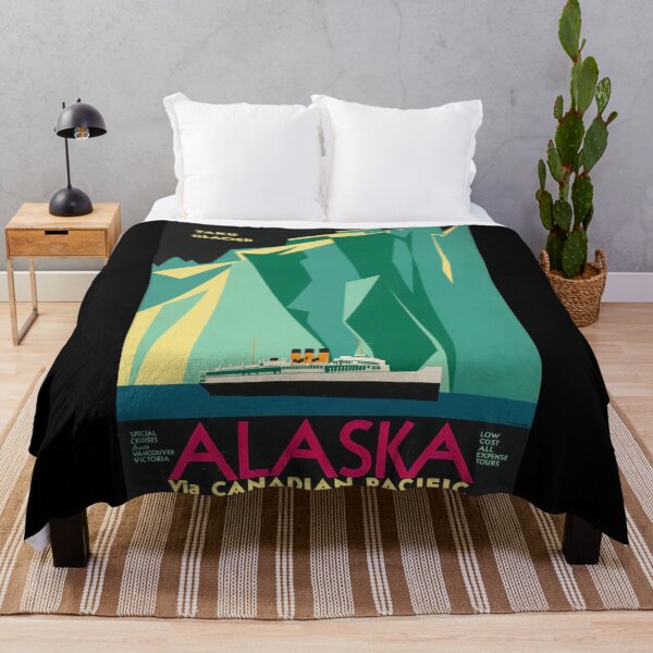 Item preview, Alaska Glacier Cruise Travel Vintage Poster designed and sold by blackdogshop.