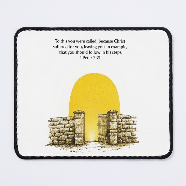 Item preview, 1 Peter 2:21 Bible Verse Print – Inspirational Christian Scripture Art – Follow Christ’s Example designed and sold by QuietBibleLines.