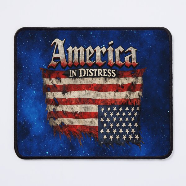 Item preview, America in Distress Tattered Upside Down Flag designed and sold by MysticOzzy.