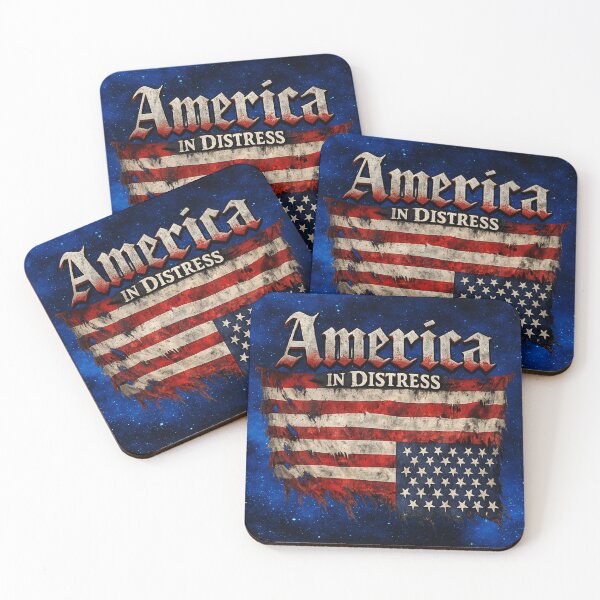 Item preview, America in Distress Tattered Upside Down Flag designed and sold by MysticOzzy.