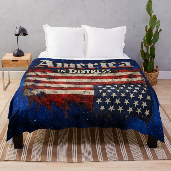 Item preview, America in Distress Tattered Upside Down Flag designed and sold by MysticOzzy.