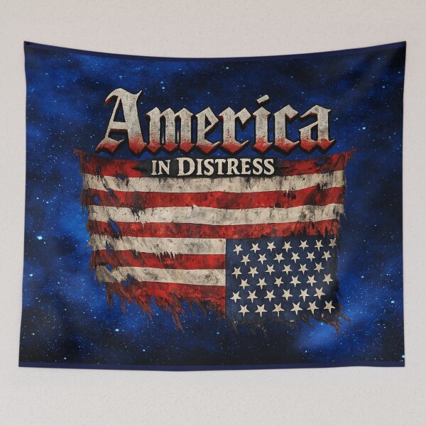 Item preview, America in Distress Tattered Upside Down Flag designed and sold by MysticOzzy.