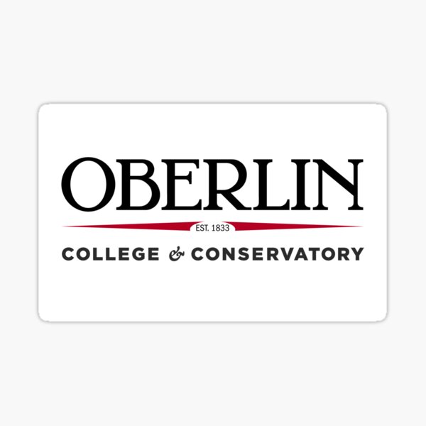 Oberlin College - red diamond - established 1833 Sticker