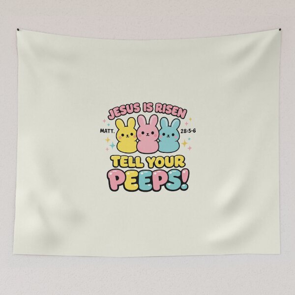Item preview, Tell Your Peeps Easter: He Is Risen, Funny Easter Day, Cute Bunny 2 designed and sold by Naviiraart.