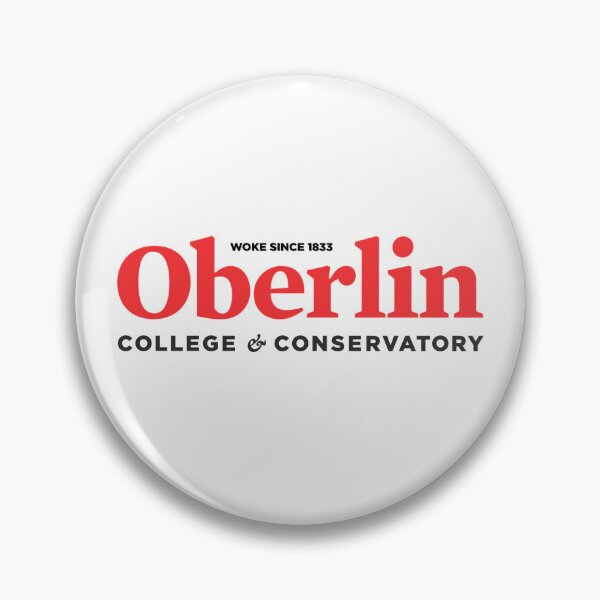Item preview, Oberlin College - red on white - woke since 1833 designed and sold by Oberlin Stickers & Merch.