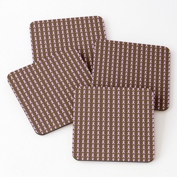 Item preview, Light Pink Ribbons on Brown designed and sold by coribeth.