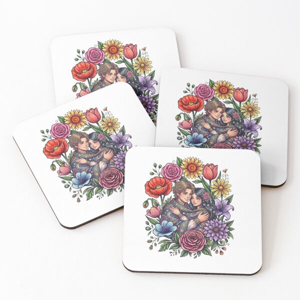 Item preview, A couple with flowers. designed and sold by PP&RAINBOW SHOP.