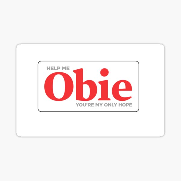 Oberlin College - Obie Wan quote Sticker