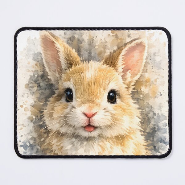 Item preview, Watercolor Rabbit Portrait Cute Animal Design designed and sold by giachem99.