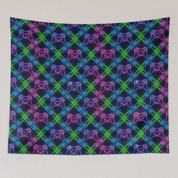 Item preview, Neon Game Controller Pattern designed and sold by StickVerse by Owais.