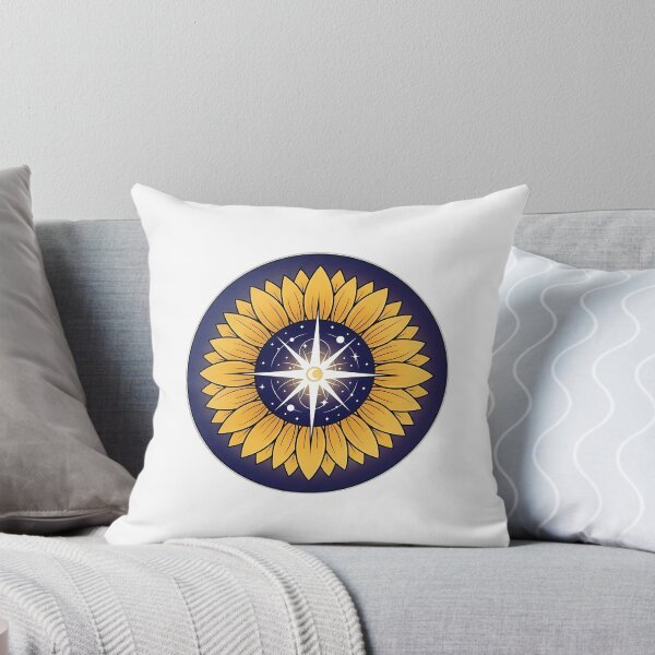 Artikelvorschau, Rundes Emblem der himmlischen Sonnenblume entworfen und verkauft von pumsquare.