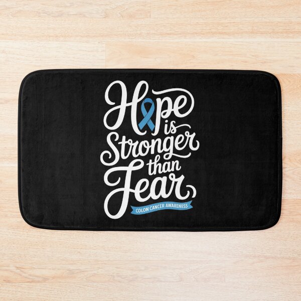 Item preview, Hope Is Stronger Than Fear Colon Cancer Awareness Shirt Flourish Script Blue Ribbon designed and sold by DarylWelsh2024.