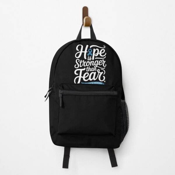 Item preview, Hope Is Stronger Than Fear Colon Cancer Awareness Blue Ribbon Script Banner Shirt designed and sold by DarylWelsh2024.