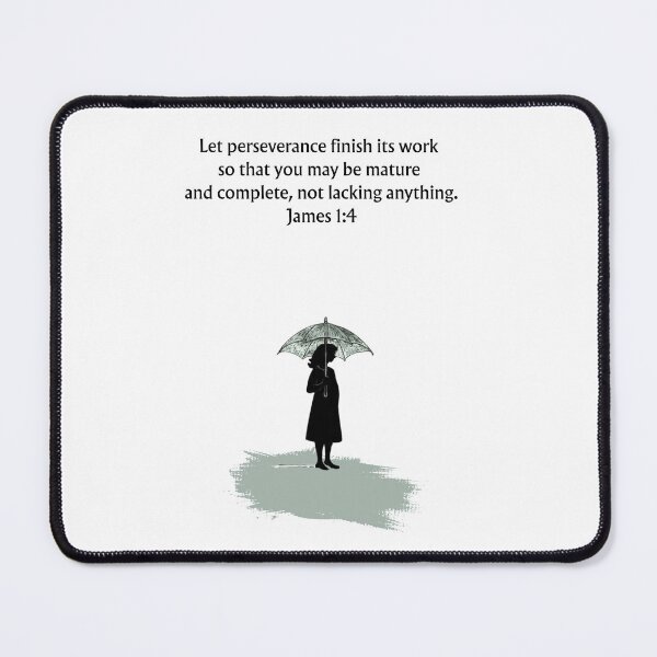 Item preview, James 1:4 Bible Verse – Inspirational Christian Scripture Art – Perseverance and Faith designed and sold by QuietBibleLines.