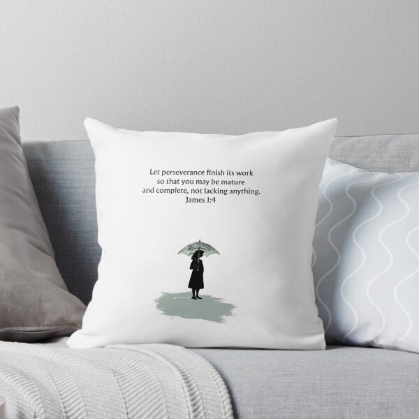 Item preview, James 1:4 Bible Verse – Inspirational Christian Scripture Art – Perseverance and Faith designed and sold by QuietBibleLines.