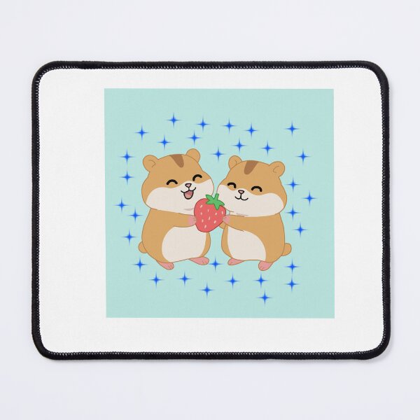 Item preview, Kawaii Hamster Sharing Strawberry- Cute Best Friends Hamster Sticker designed and sold by pn_terest.
