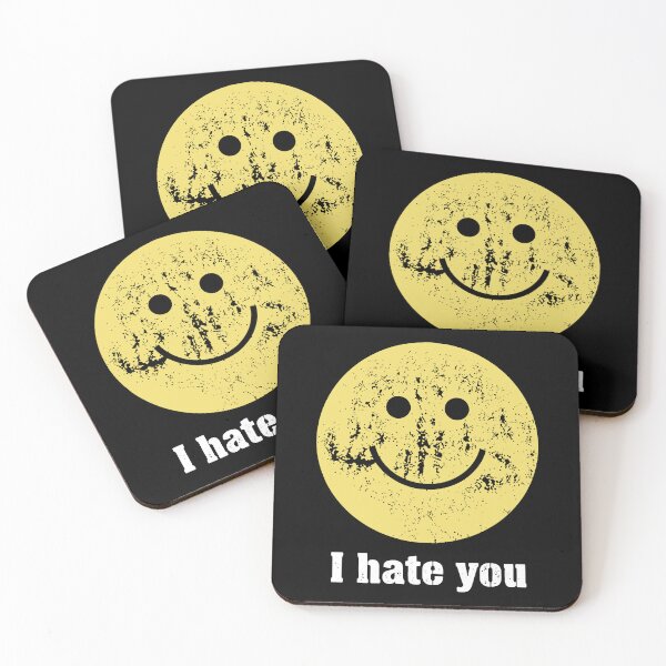 Item preview, I Hate You Smiling Face, I Hate You, Funny Sarcastic Graphic, Dark Humor Graphic, Cute Bipolar, SNL designed and sold by zozozoshion.