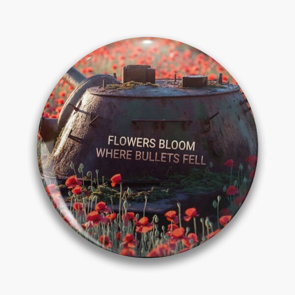 Item preview, Flowers Bloom Where Bullets Fell - Peace Poppy Art designed and sold by MakarenaCreate.