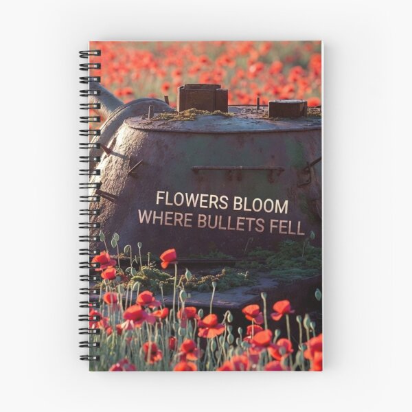 Item preview, Flowers Bloom Where Bullets Fell - Peace Poppy Art designed and sold by MakarenaCreate.