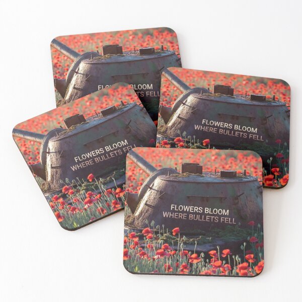 Item preview, Flowers Bloom Where Bullets Fell - Peace Poppy Art designed and sold by MakarenaCreate.