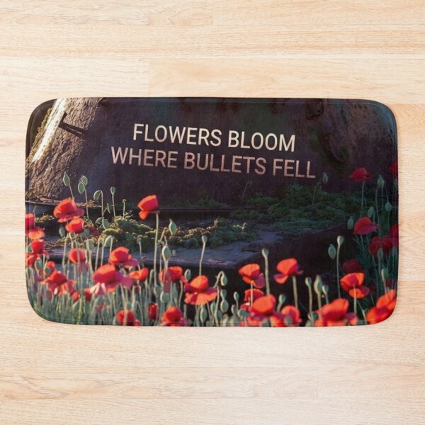 Item preview, Flowers Bloom Where Bullets Fell - Peace Poppy Art designed and sold by MakarenaCreate.
