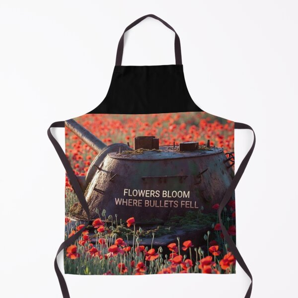 Item preview, Flowers Bloom Where Bullets Fell - Peace Poppy Art designed and sold by MakarenaCreate.