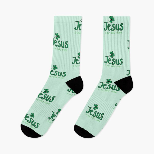 Item preview, Lucky Charms I Have Jesus Gold and Green Clover Shamrock designed and sold by Forevermore.