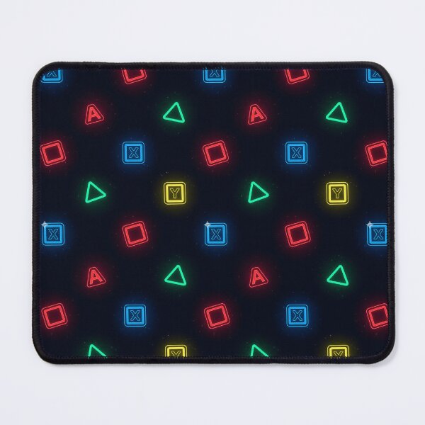 Item preview, Neon Game Button Pattern designed and sold by StickVerse by Owais.