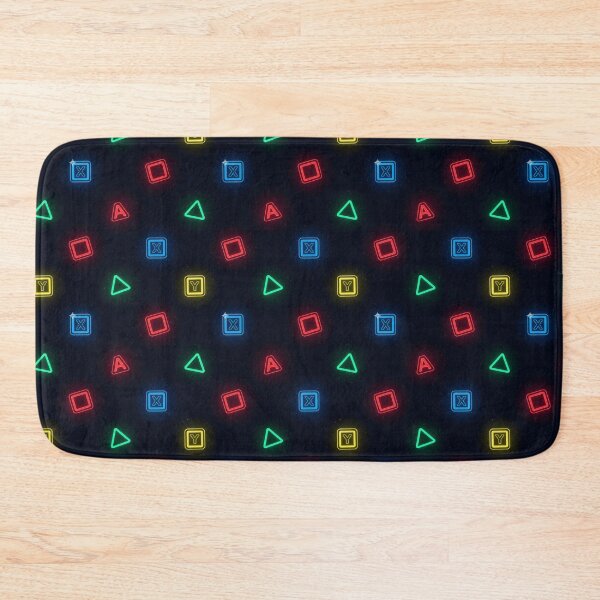 Item preview, Neon Game Button Pattern designed and sold by StickVerse by Owais.