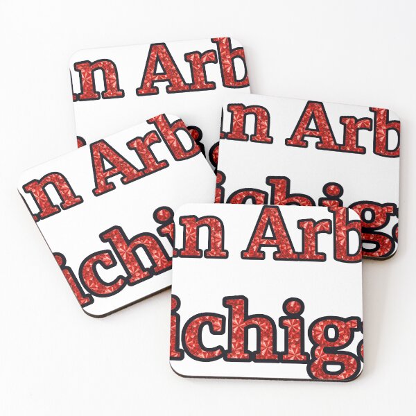 Item preview, Ann Arbor Michigan City Name With Red Rhinestone designed and sold by TheIconSmith.