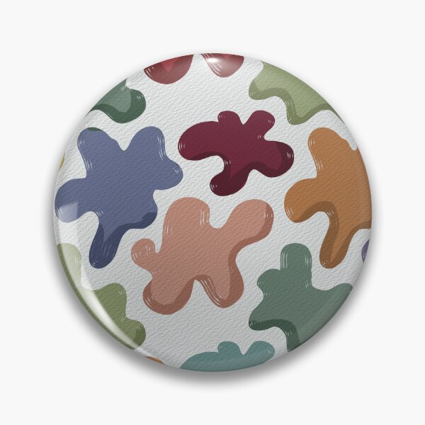 Item preview, Colorful Mid Century Modern Abstract Paint Blobs designed and sold by Seamlessly Buffalo.