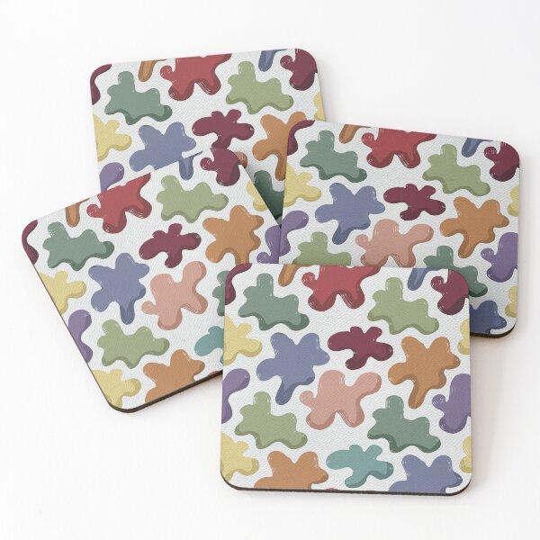Item preview, Colorful Mid Century Modern Abstract Paint Blobs designed and sold by Seamlessly Buffalo.
