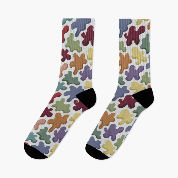 Item preview, Colorful Mid Century Modern Abstract Paint Blobs designed and sold by Seamlessly Buffalo.