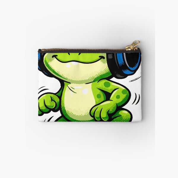 Item preview, A joyful frog character listening to music with oversized headphones. The playful expression and simple design make it perfect for modern sticker and t-shirt graphics. designed and sold by Dejbar.