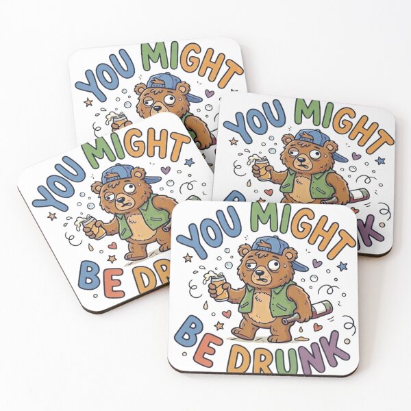 Item preview, Funny Tipsy Bear - You Might Be Drunk - Cartoon Party Graphic designed and sold by Wear Sculpt.