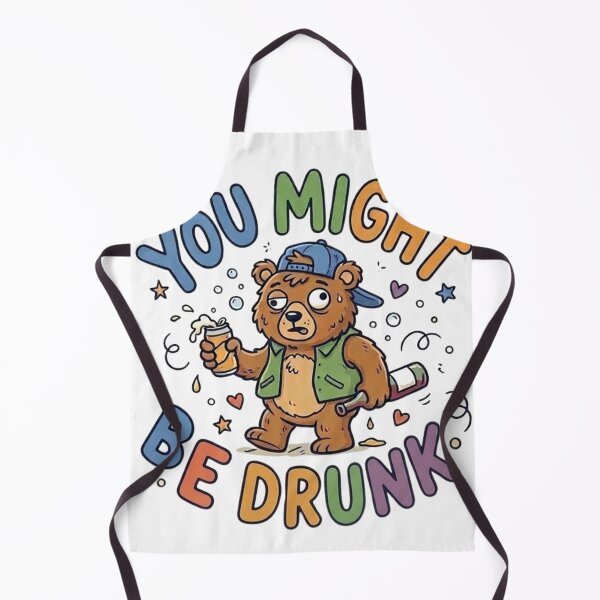 Item preview, Funny Tipsy Bear - You Might Be Drunk - Cartoon Party Graphic designed and sold by Wear Sculpt.