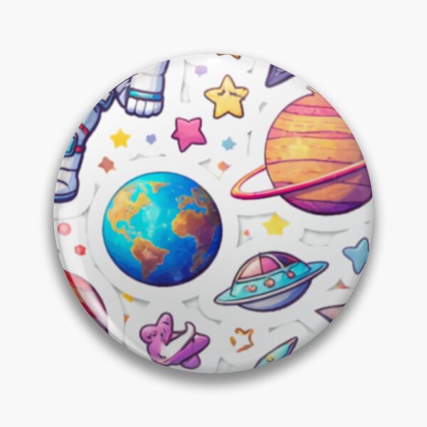 Item preview, Cute Space Galaxy Sticker Bomb Astronaut Planets Aesthetic designed and sold by JunnuCreations.