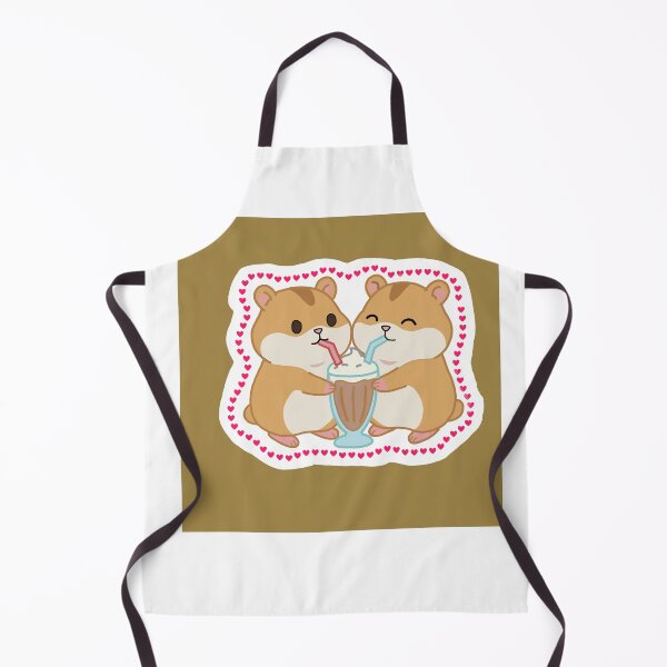 Item preview, Kawaii Hamster Milkshake Date- Cute Hamster Couple Love Sticker designed and sold by pn_terest.